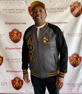 Alpha Charcoal Grey Chenille Varsity Fleece